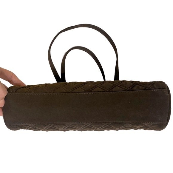 VERA BRADLEY Solid Brown Qulited Shoulder Bag - Picture 5 of 8